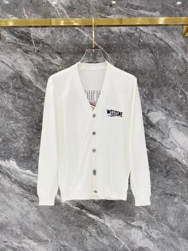 WE11DONE bhtx09 Logo V-Neck Cardigan, source view 3, SKU bhtx09