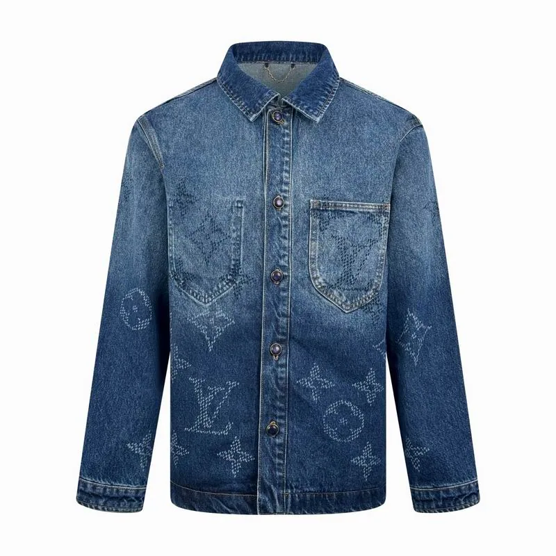 LV BB730 Pattern Denim Jacket and Jeans Set, source view 1, SKU BB730