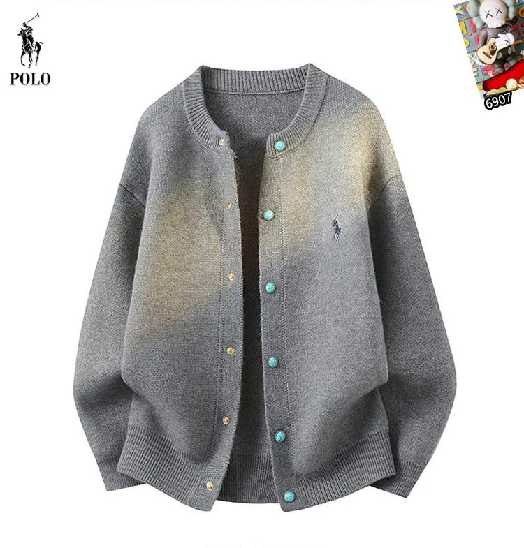 Ralph 25tr140 Contrast-Button Knit Cardigan, source view 4, SKU 25tr140
