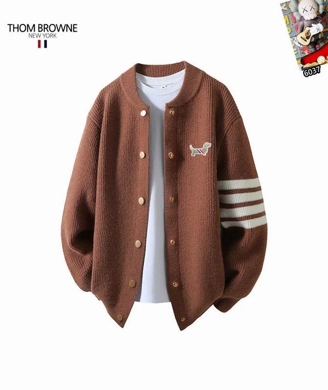 Thom 25tr172 Stripe-Sleeve Button Cardigan, source view 1, SKU 25tr172