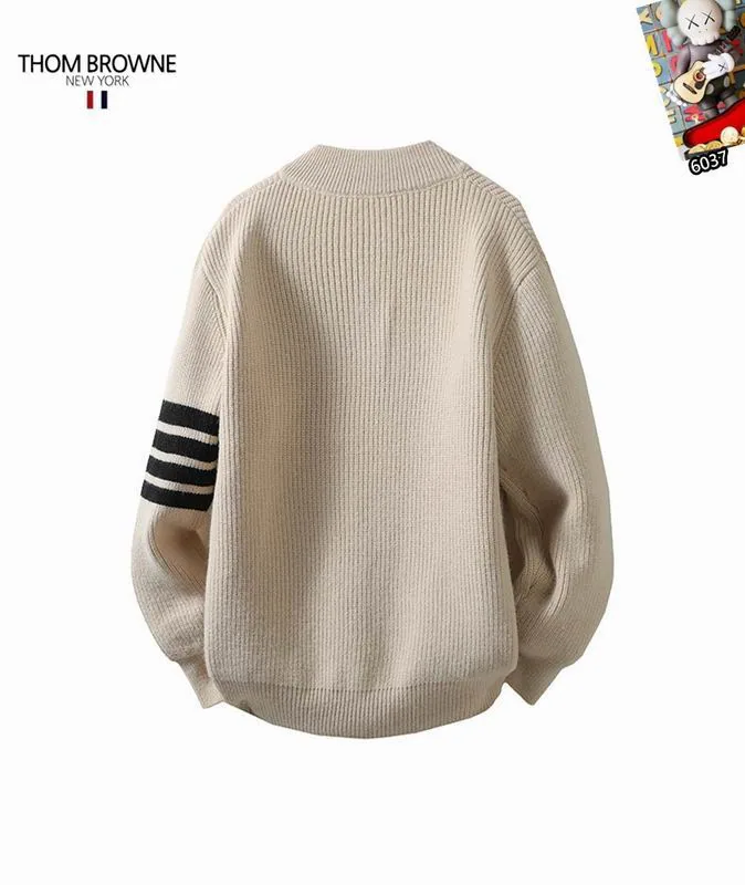 Thom 25tr172 Stripe-Sleeve Button Cardigan, source view 5, SKU 25tr172