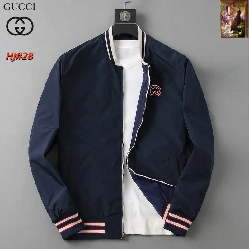 Gucci 12yr219 Navy Bomber Jacket, source view 1, SKU 12yr219