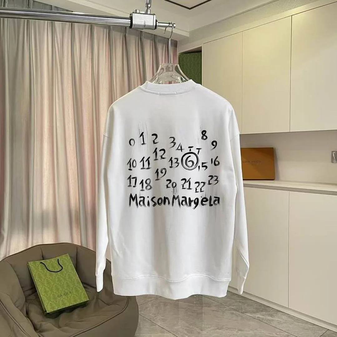 Maison Margiela Number Graphic Crewneck Sweatshirt, catalog view 1, hgntx07