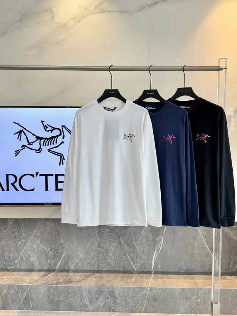 Three Arcteryx bird graphic long-sleeve tops color comparison hgntx26048