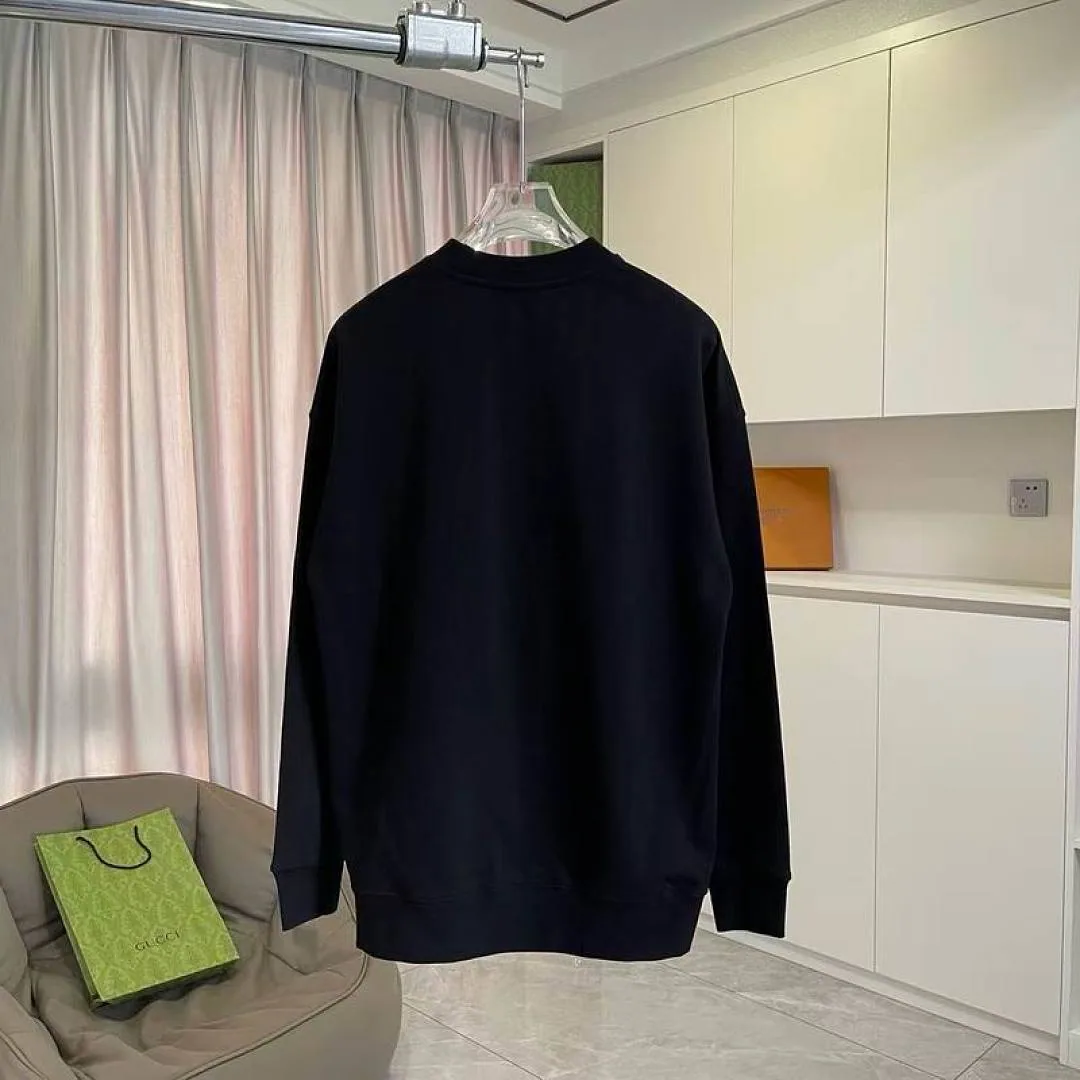 Burberry black crewneck sweatshirt rear hanger view hgntx325