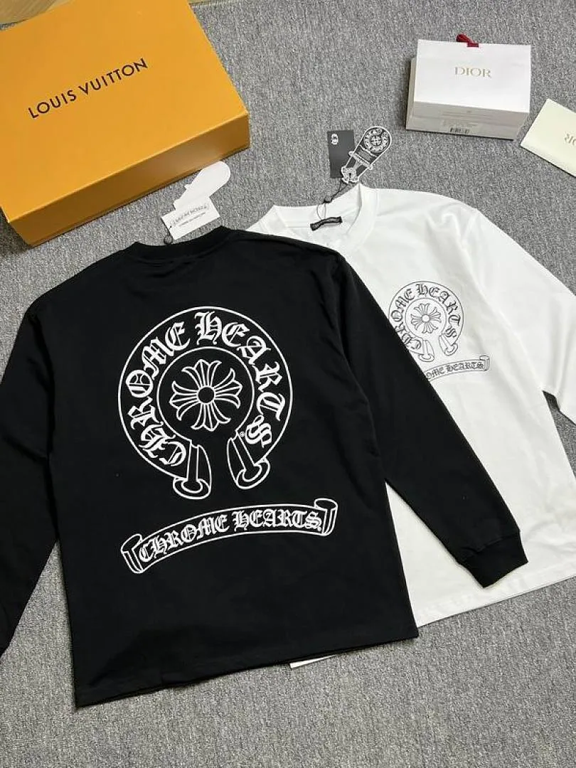 Chrome Hearts Horseshoe Back Graphic Long-Sleeve Top, catalog view 1, hgntx345