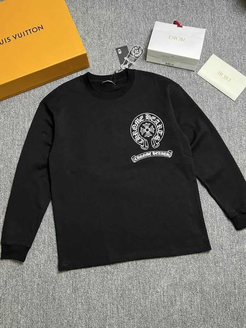 Chrome Hearts Horseshoe Back Graphic Long-Sleeve Top, catalog view 3, hgntx345