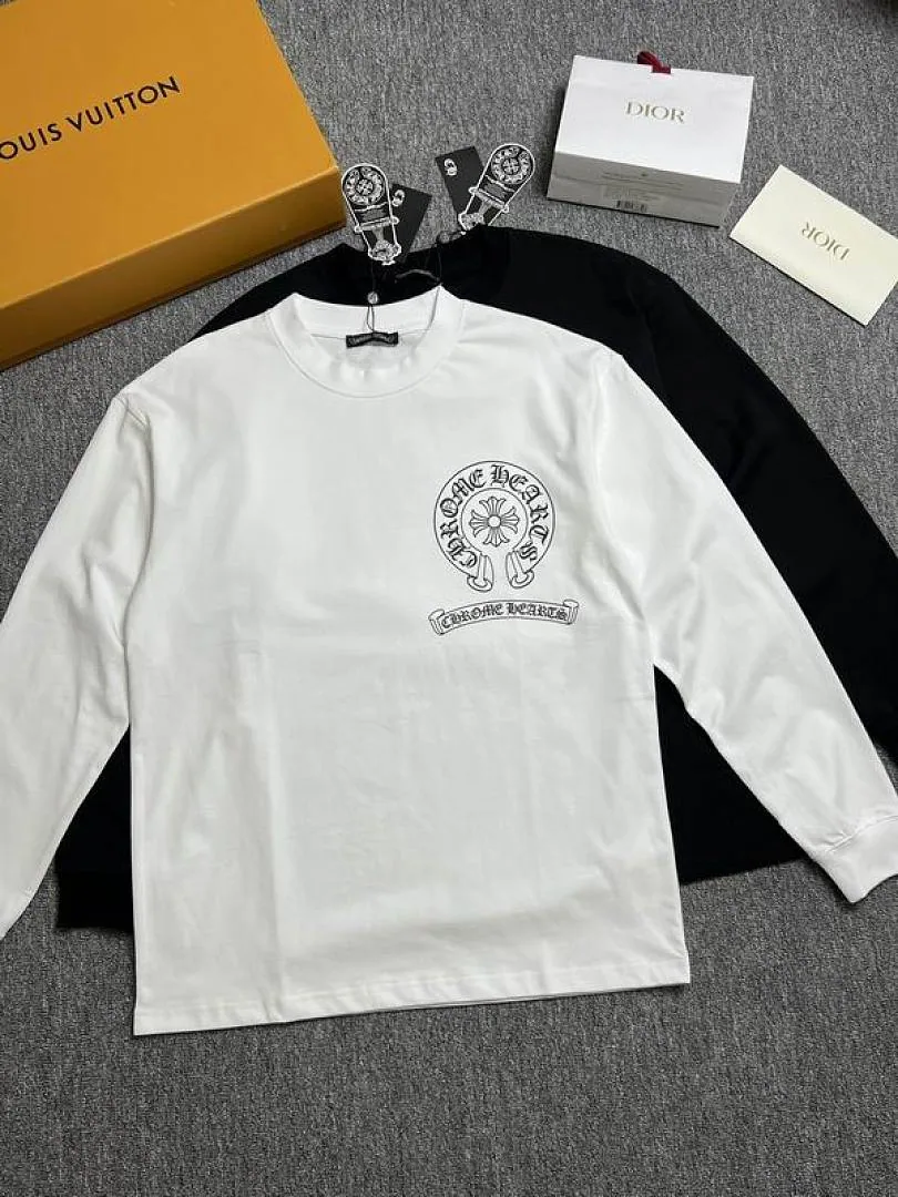 Chrome Hearts Horseshoe Back Graphic Long-Sleeve Top, catalog view 4, hgntx345