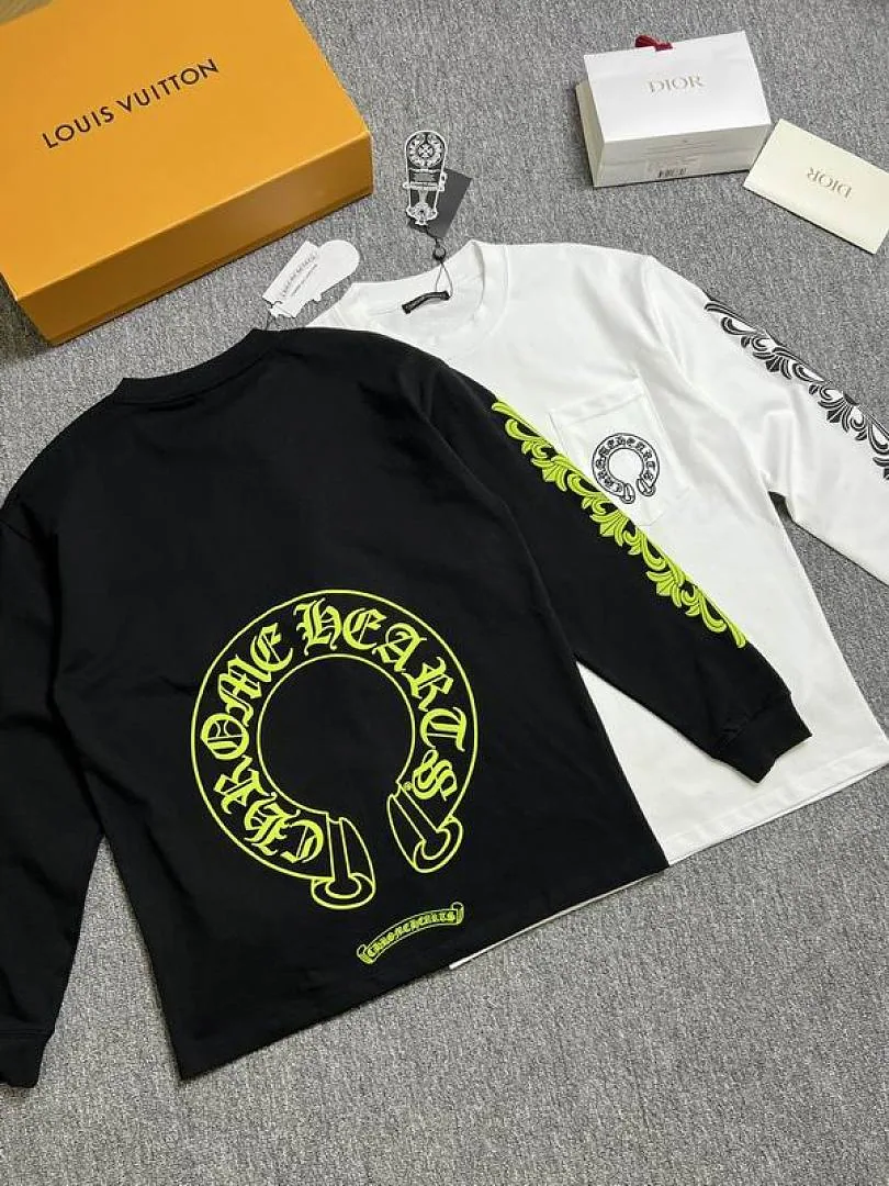 Chrome Hearts Lime Sleeve Graphic Long-Sleeve Top, catalog view 1, hgntx346
