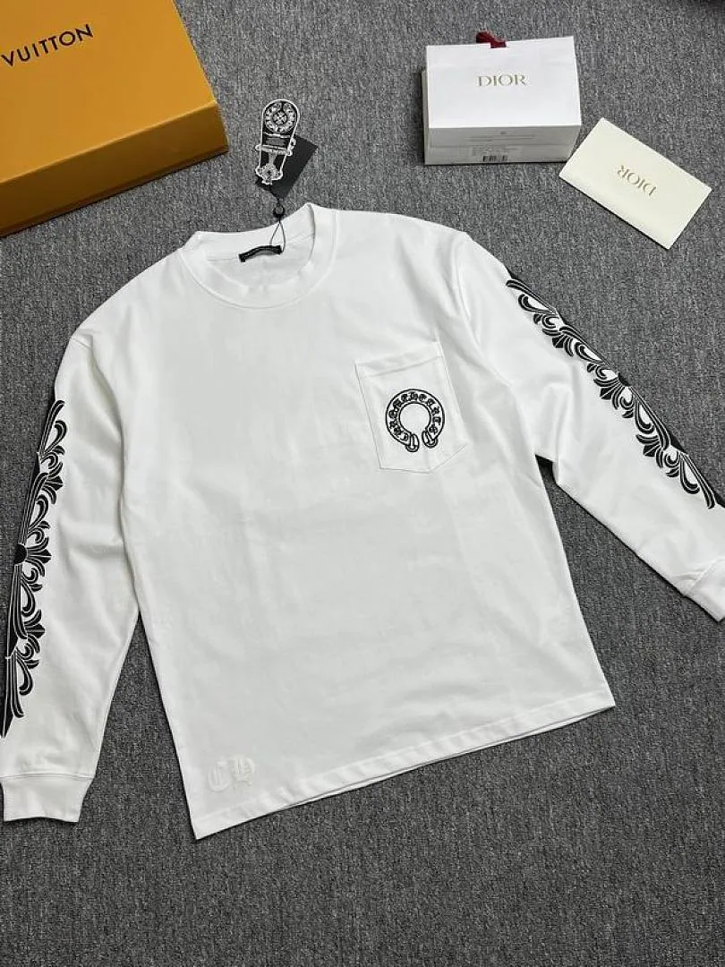 Chrome Hearts Lime Sleeve Graphic Long-Sleeve Top, catalog view 3, hgntx346