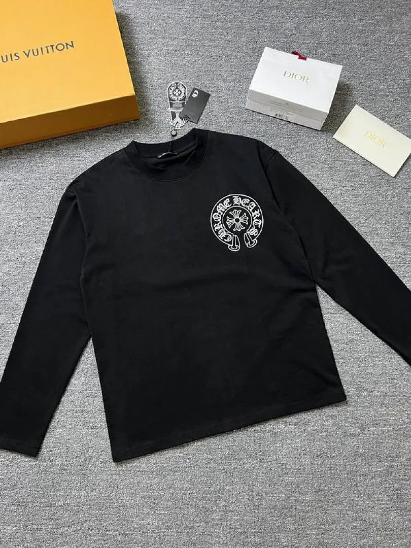 Chrome Hearts Old English Back Graphic Long-Sleeve Top, catalog view 3, hgntx347