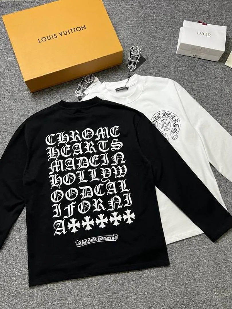Chrome Hearts Old English Back Graphic Long-Sleeve Top, catalog view 4, hgntx347