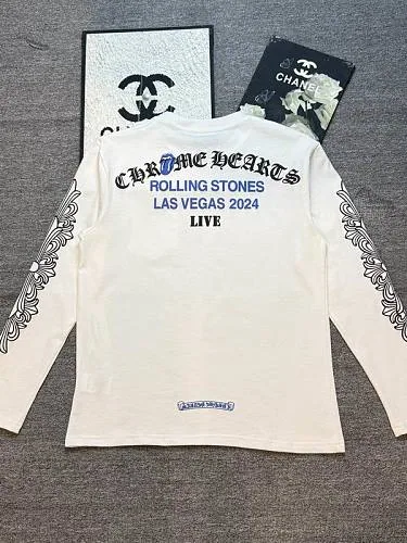 Chrome Hearts blue-letter graphic long-sleeve top hanger view hgntx348