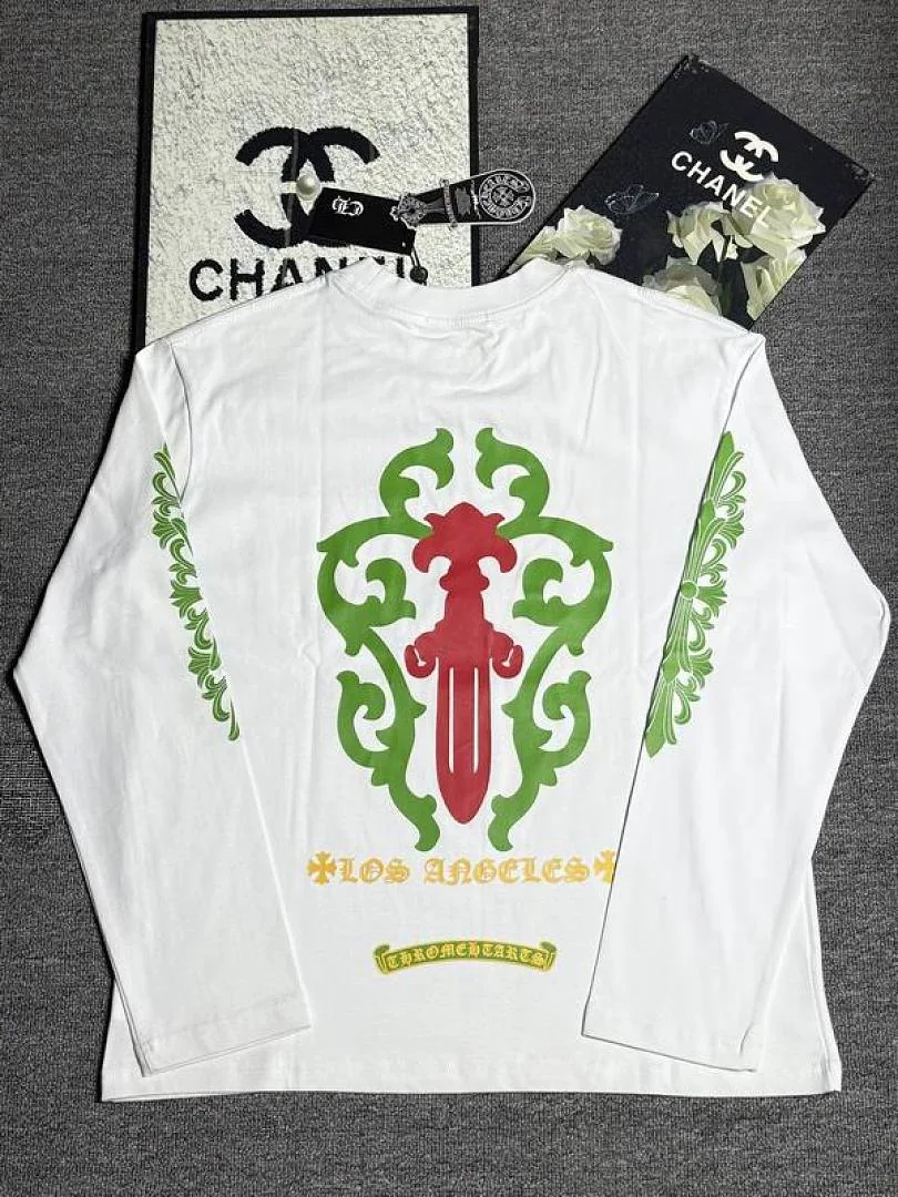 Chrome Hearts Green Cross Graphic Long-Sleeve Top, catalog view 1, hgntx349