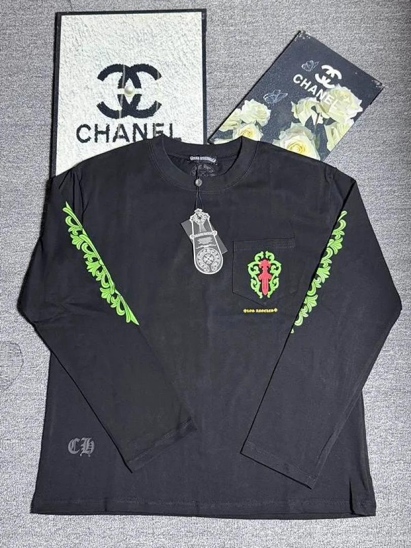 Chrome Hearts Green Cross Graphic Long-Sleeve Top, catalog view 3, hgntx349