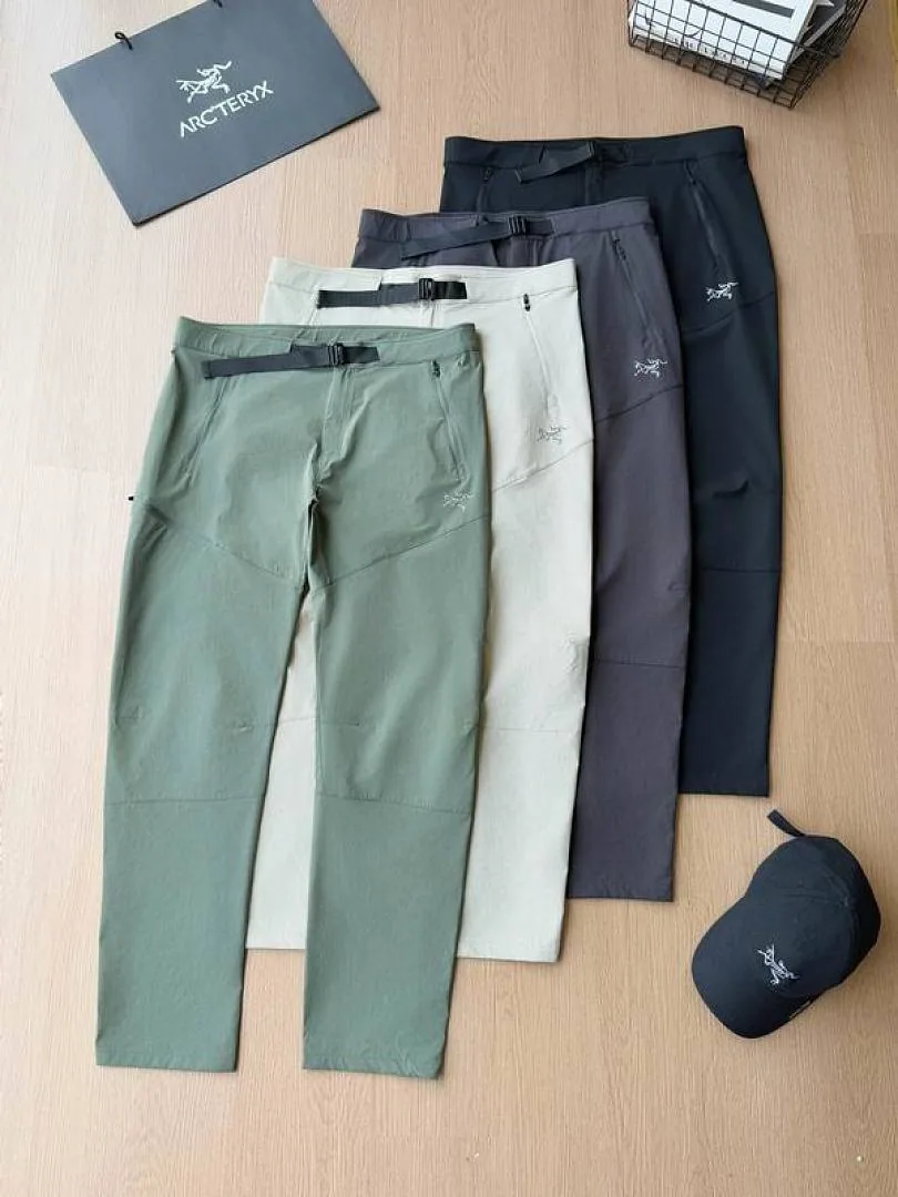 Sage beige grey and black Arcteryx tapered pants color set hgntx71