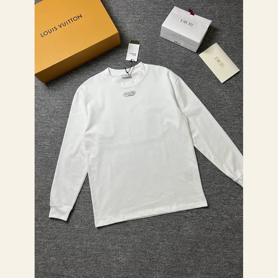 Dior Minimal Logo Long-Sleeve Top, catalog view 1, hgntx89
