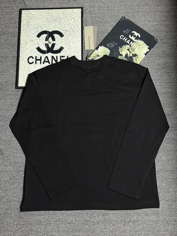Dior Script Chest Long-Sleeve Top, catalog view 1, hgntx91