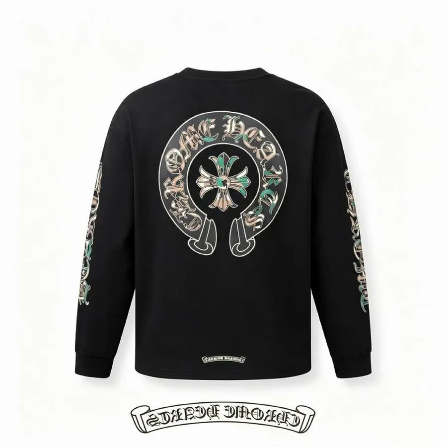 Chrome Hearts Horseshoe Graphic Long-Sleeve Top, catalog view 1, hgntxMG01