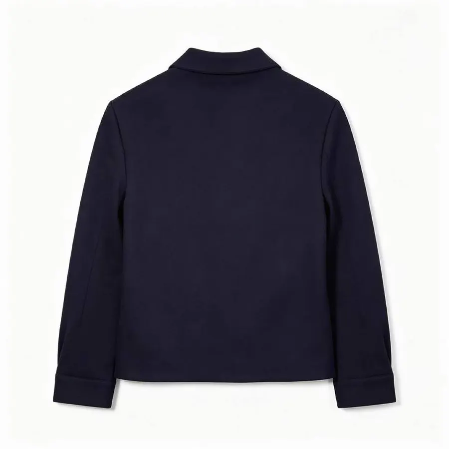 Prada Triangle-Patch Long-Sleeve Shirt Jacket, catalog view 1, hgntxX03
