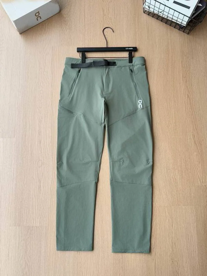 Sage green ON tapered pants flat product view onhgntx44