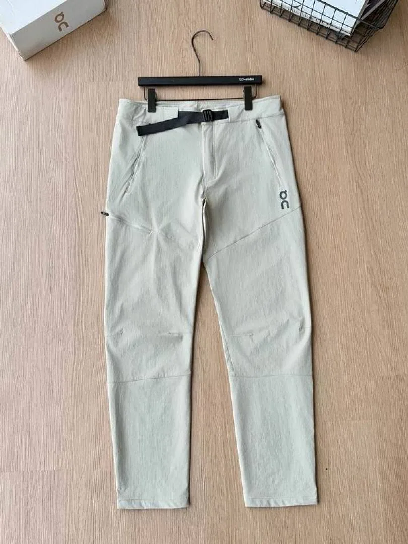 Light grey ON tapered pants flat product view onhgntx44