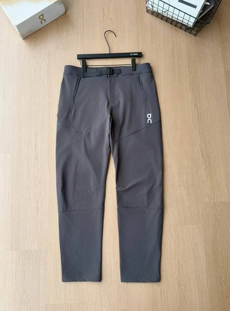 Dark grey ON tapered pants flat product view onhgntx44