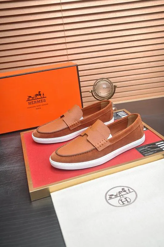 Hermes hnh0503 Tan Loafers, source view 2, SKU hnh0503