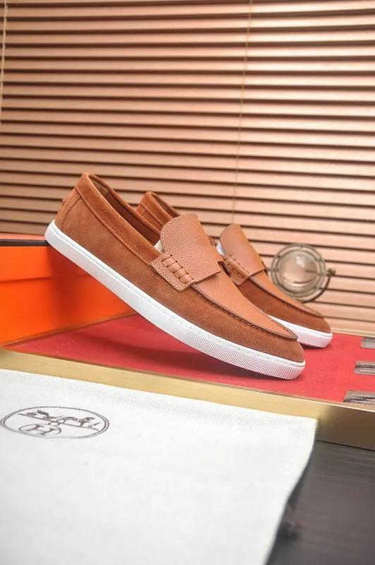 Hermes hnh0503 Tan Loafers, source view 3, SKU hnh0503