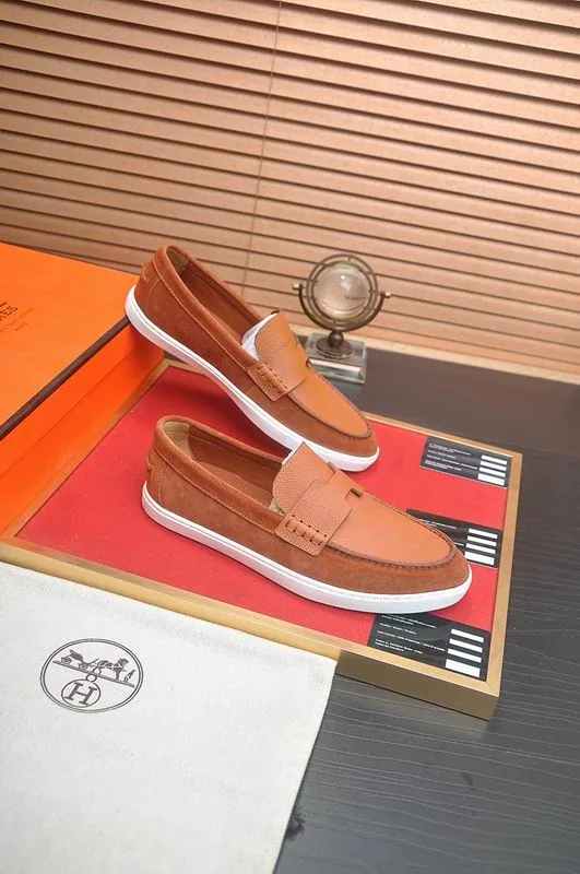 Hermes hnh0503 Tan Loafers, source view 6, SKU hnh0503