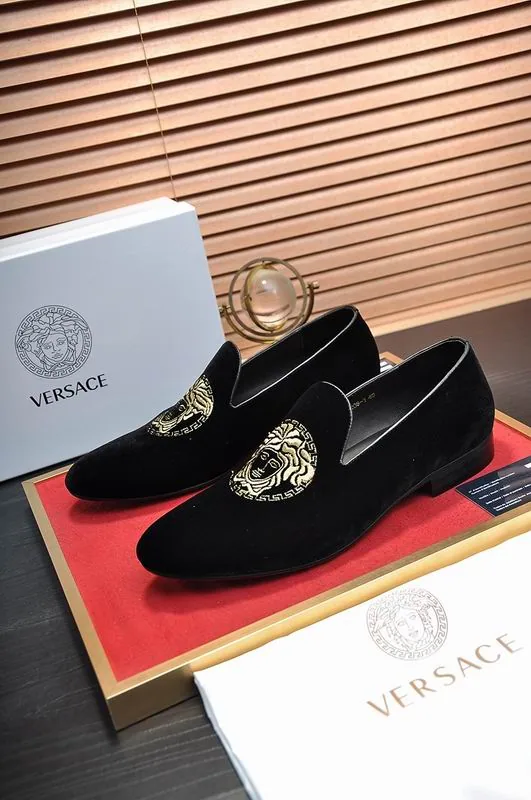 Versace hnx0602 Emblem Loafers, source view 4, SKU hnx0602