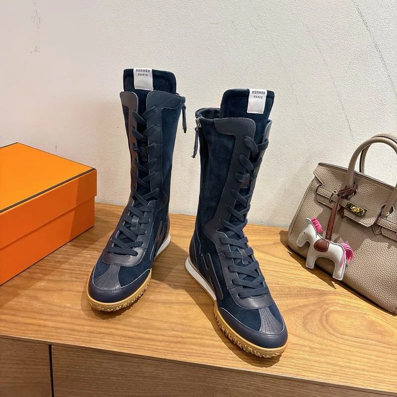 Hermes mns0704 Lace-Up Knee-High Boots, source view 1, SKU mns0704