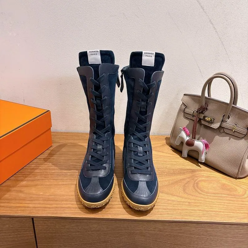 Hermes mns0704 Lace-Up Knee-High Boots, source view 2, SKU mns0704