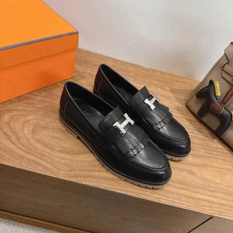 Hermes mns0754 Smooth H-Buckle Loafers, source view 1, SKU mns0754