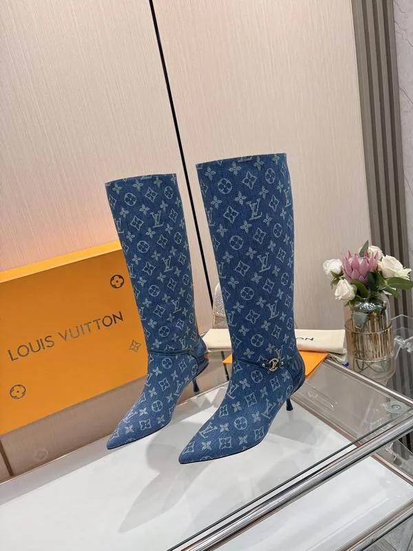 ON mns0703 Pattern Point-Toe Knee-High Boots, source view 6, SKU mns0703