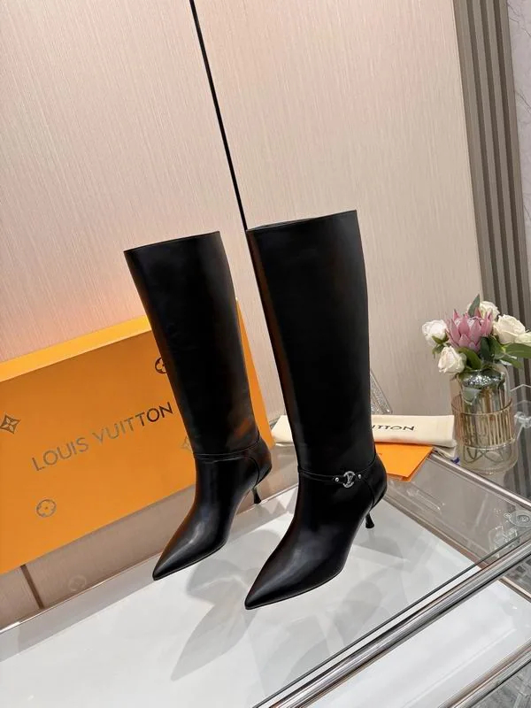 ON mns0704 Point-Toe Knee-High Heel Boots, source view 4, SKU mns0704