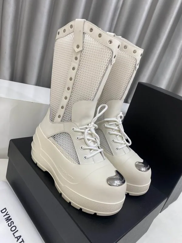 ON mns0705 Mesh-Panel Lace-Up Platform Boots, source view 3, SKU mns0705