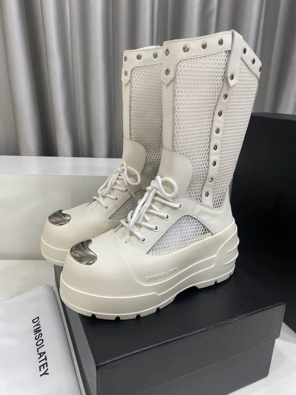 ON mns0705 Mesh-Panel Lace-Up Platform Boots, source view 4, SKU mns0705