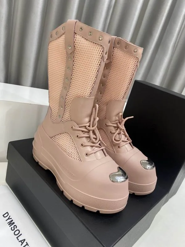 ON mns0705 Mesh-Panel Lace-Up Platform Boots, source view 5, SKU mns0705