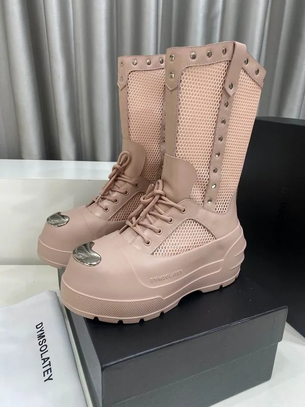 ON mns0705 Mesh-Panel Lace-Up Platform Boots, source view 6, SKU mns0705