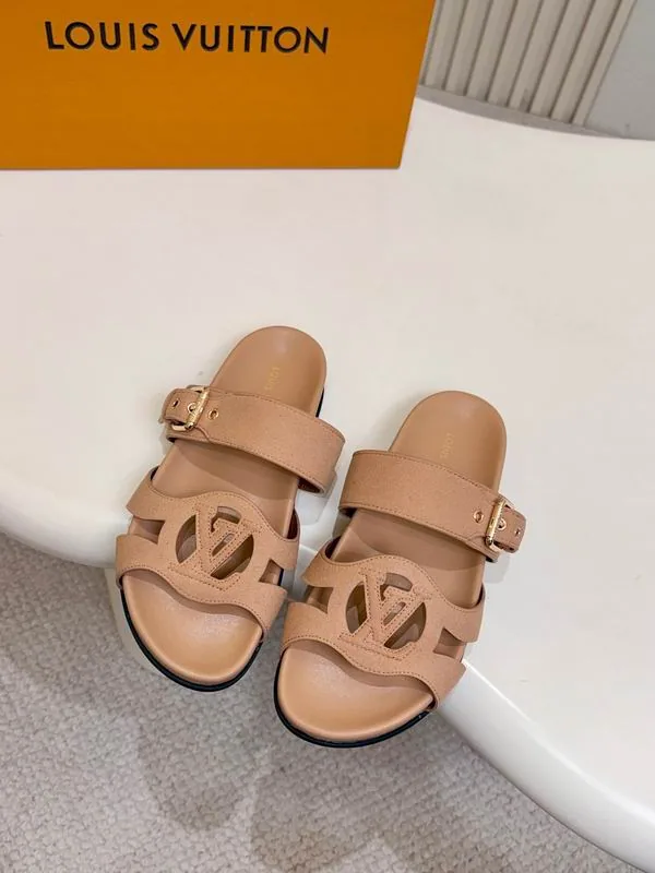 LV mns0704 Cutout-Strap Slide Sandals, source view 1, SKU mns0704