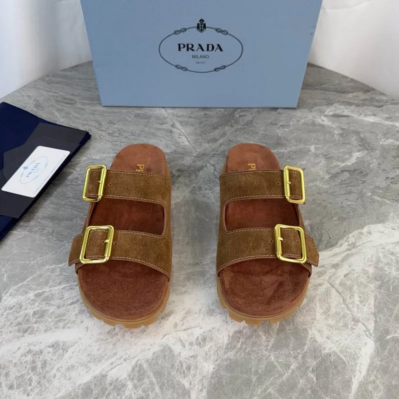 Prada mns0711 Lug-Sole Double-Buckle Slides, source view 5, SKU mns0711