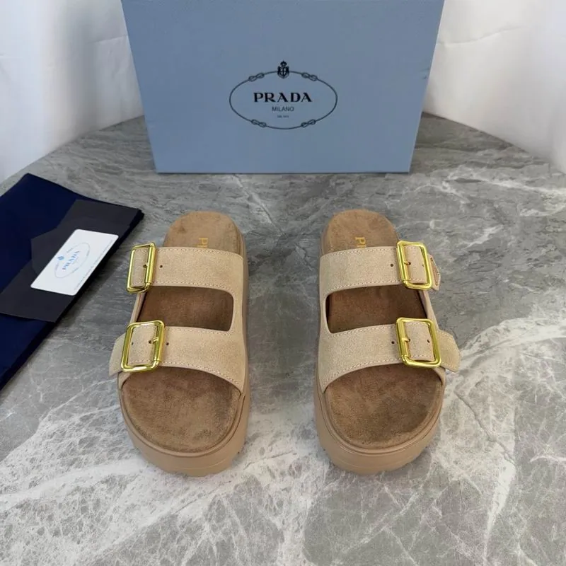 Prada mns0712 Platform Double-Buckle Slides, source view 3, SKU mns0712