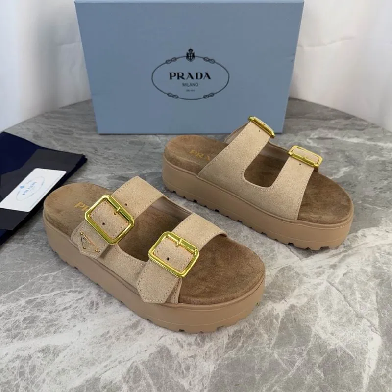 Prada mns0712 Platform Double-Buckle Slides, source view 4, SKU mns0712