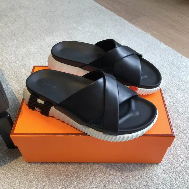 Hermes mns0703 H-Cutout Slide Sandals, source view 3, SKU mns0703