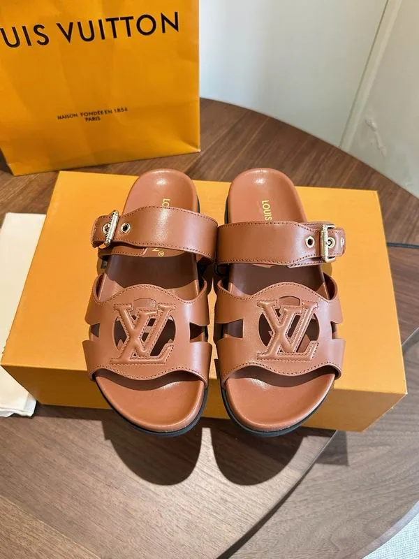 LV mns0762 Monogram Double-Strap Slide Sandals, source view 3, SKU mns0762