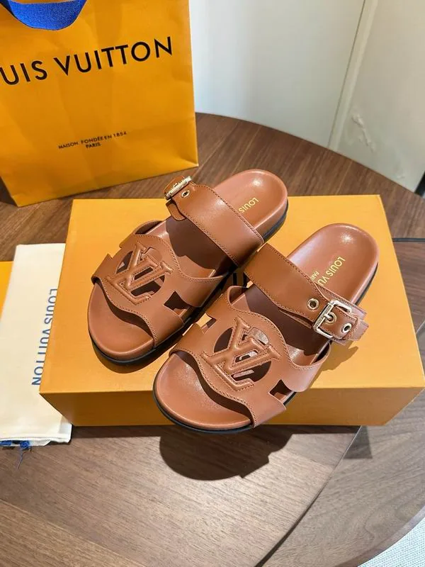 LV mns0762 Monogram Double-Strap Slide Sandals, source view 4, SKU mns0762