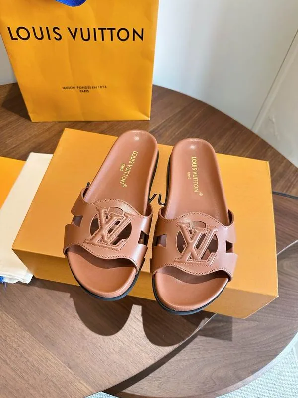 LV mns0761 Cutout Logo Double-Strap Slide Sandals, source view 3, SKU mns0761