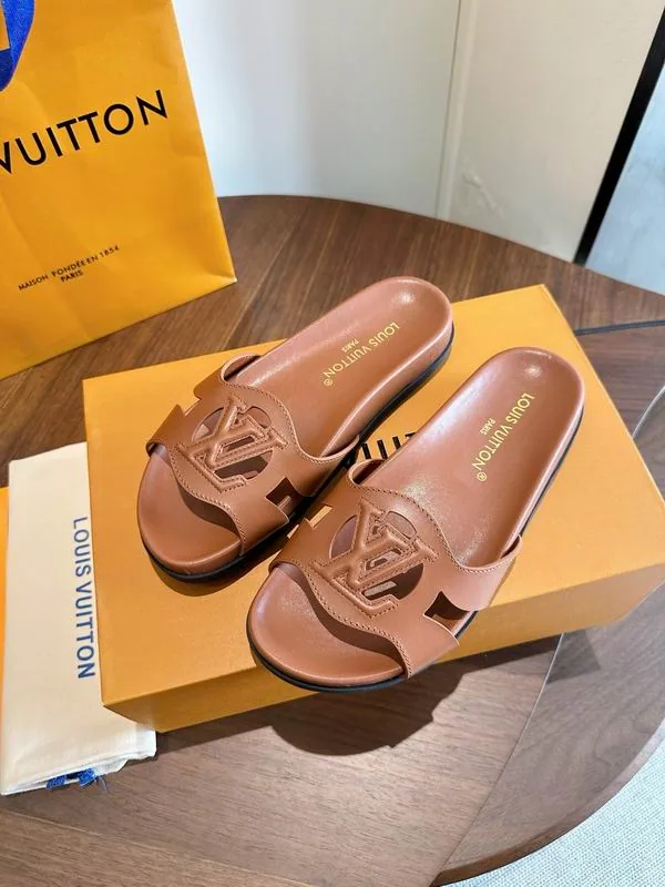 LV mns0761 Cutout Logo Double-Strap Slide Sandals, source view 4, SKU mns0761