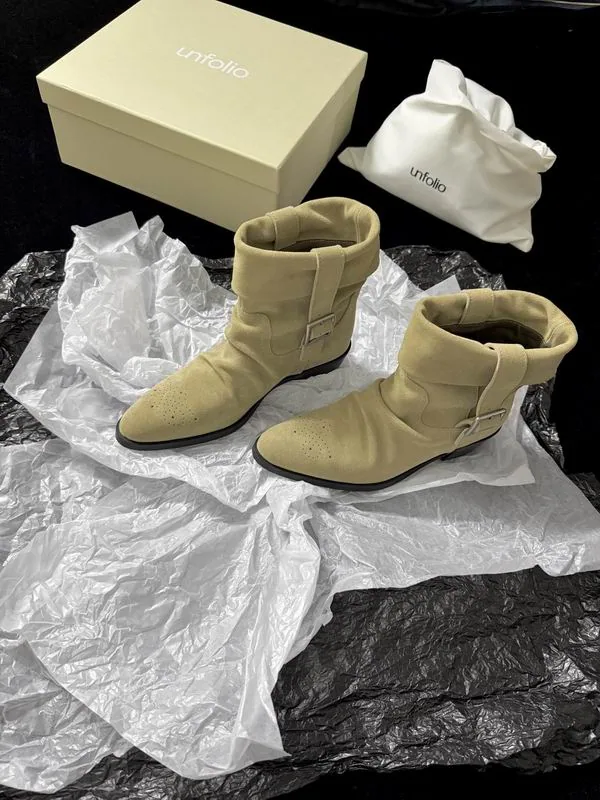 unfolio mns0701 Suede-Look Low-Top Sneakers, source view 4, SKU mns0701